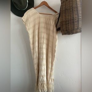 Primitive tribal craft cotton kaftan